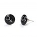 Female Venus Symbol Stainless Steel Black Unisex Stud Earrings