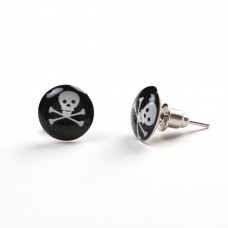 Skull Design Stainless Steel Unisex Stud Earrings