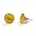 SLUT Stainless Steel Yellow Unisex Stud Earrings