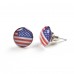 USA Flag Stainless Steel Unisex Stud Earrings